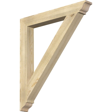 Ekena Millwork Traditional Traditional Rough Sawn Bracket, Douglas Fir, 4"W x 34"D x 38"H BKT04X34X38TRA01RDF
